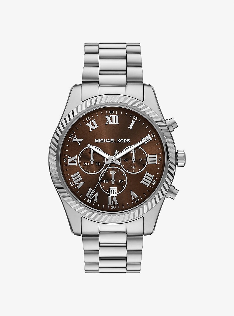 &Uuml;bergro&szlig;e Armbanduhr Lexington im Silberton in SILBERTON | Michael Kors