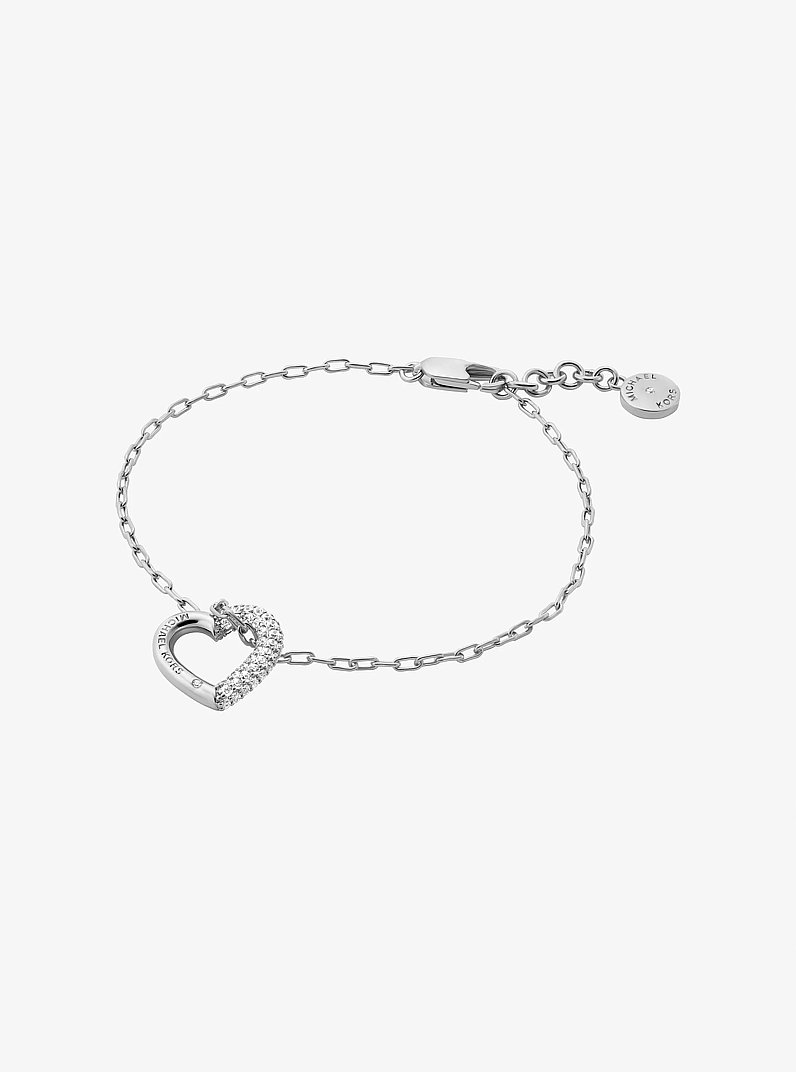 Pav&eacute; Heart Bracelet in SILVER | Michael Kors