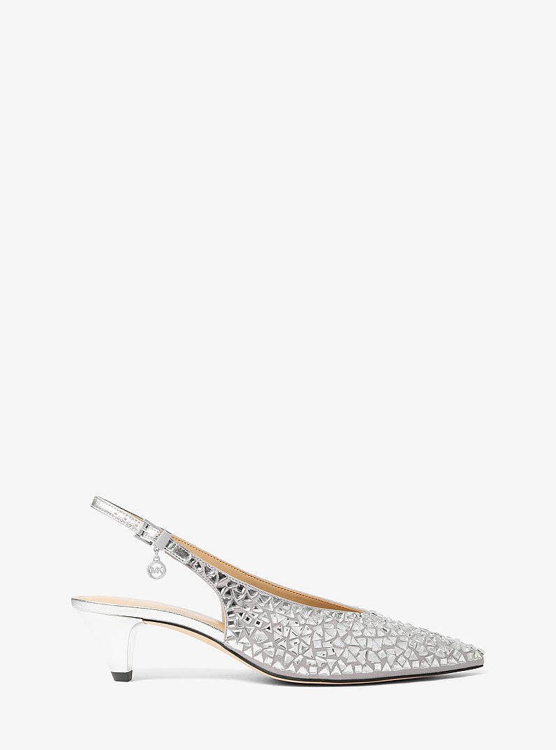D&eacute;collet&eacute; Tonya decorata con mezzo tacco in NICHEL | Michael Kors