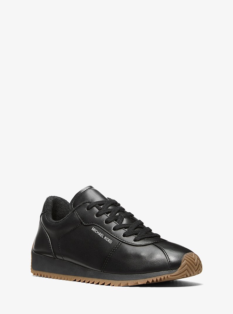 Rhodes Leather Trainer in BLACK | Michael Kors