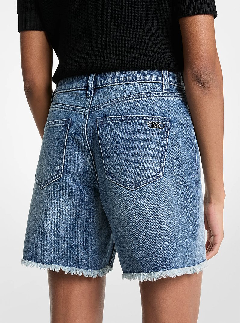 Boyfriend Denim Shorts in DUSK BLUE WASH | Michael Kors