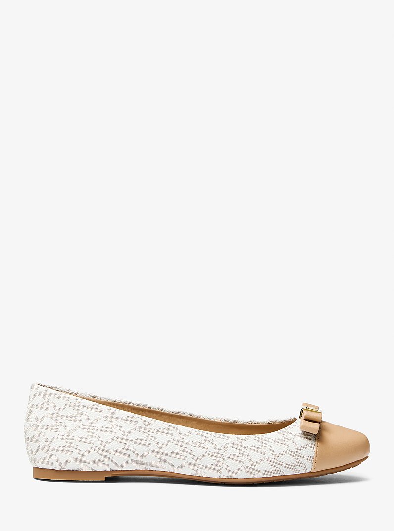 Andrea Logo Ballet Flat in CAMEL | Michael Kors