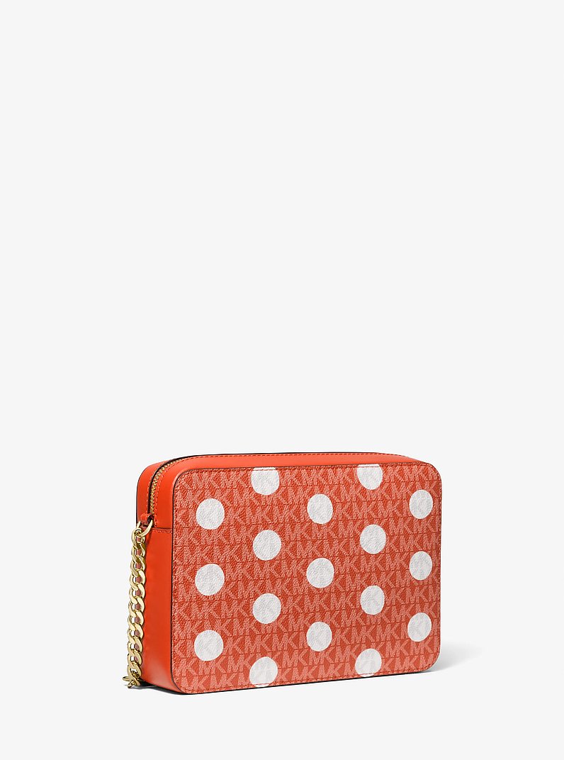 Jet Set Large Polka Dot Signature Logo Crossbody Bag in RED CLAY - Sale | Michael  Kors [US]