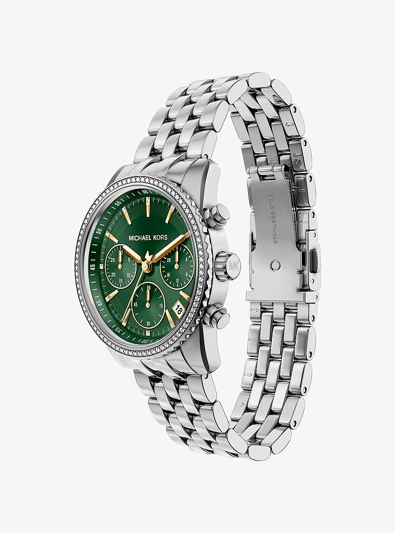 Armbanduhr Bryant im Silberton mit Pav&eacute; in SILBERTON | Michael Kors