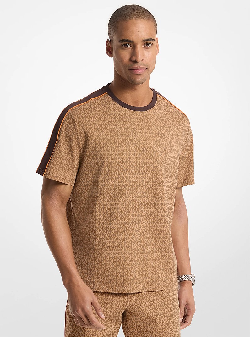 meico*.。♡　0527 Signature Logo Cotton T-Shirt in ACC CAMEL - Sale | Michael Kors