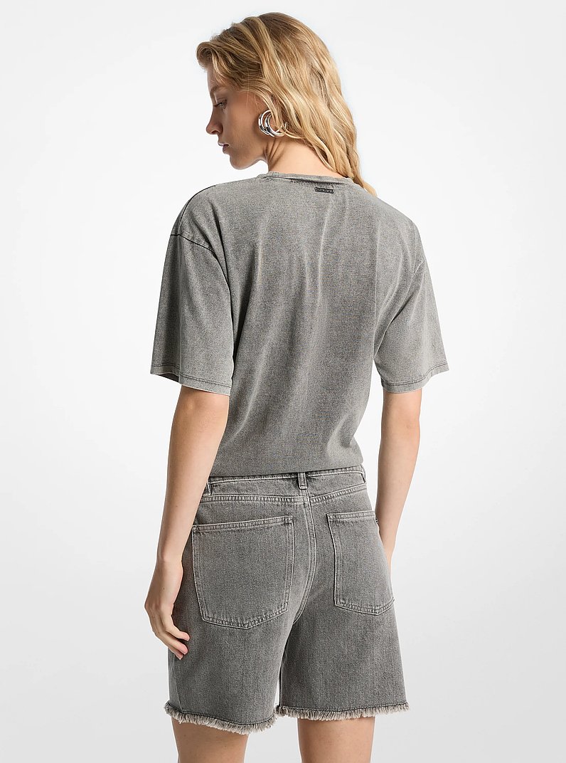 Boyfriend Denim Shorts in CONCRETE WASH | Michael Kors