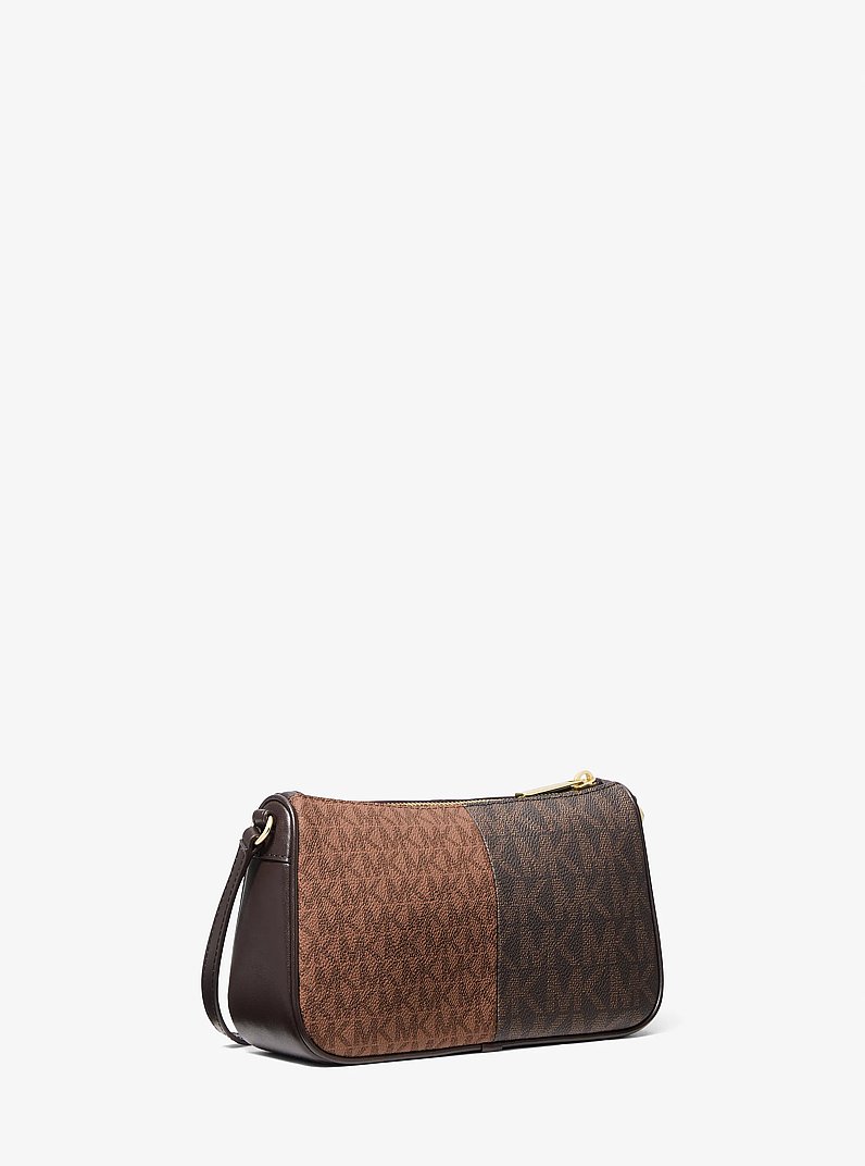 Jet Set Medium Two-Tone Signature Logo Pochette