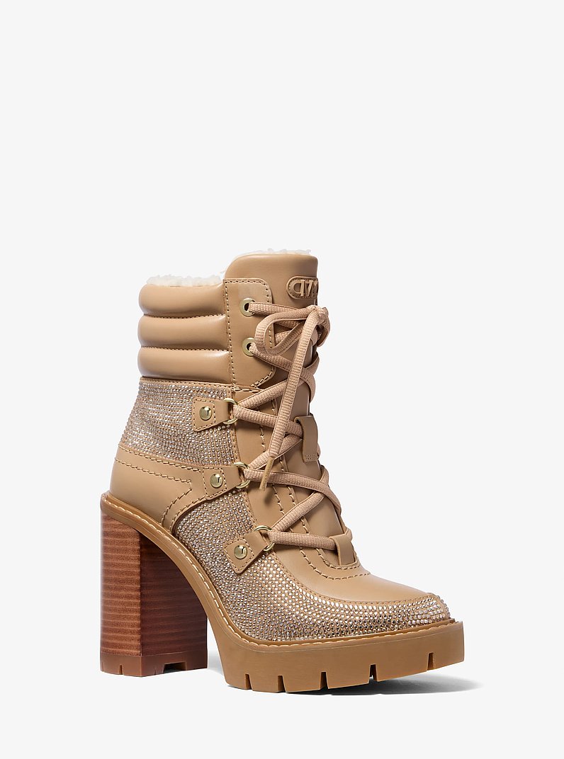 Asher Crystal Embellished Boot in CAMEL | Michael Kors