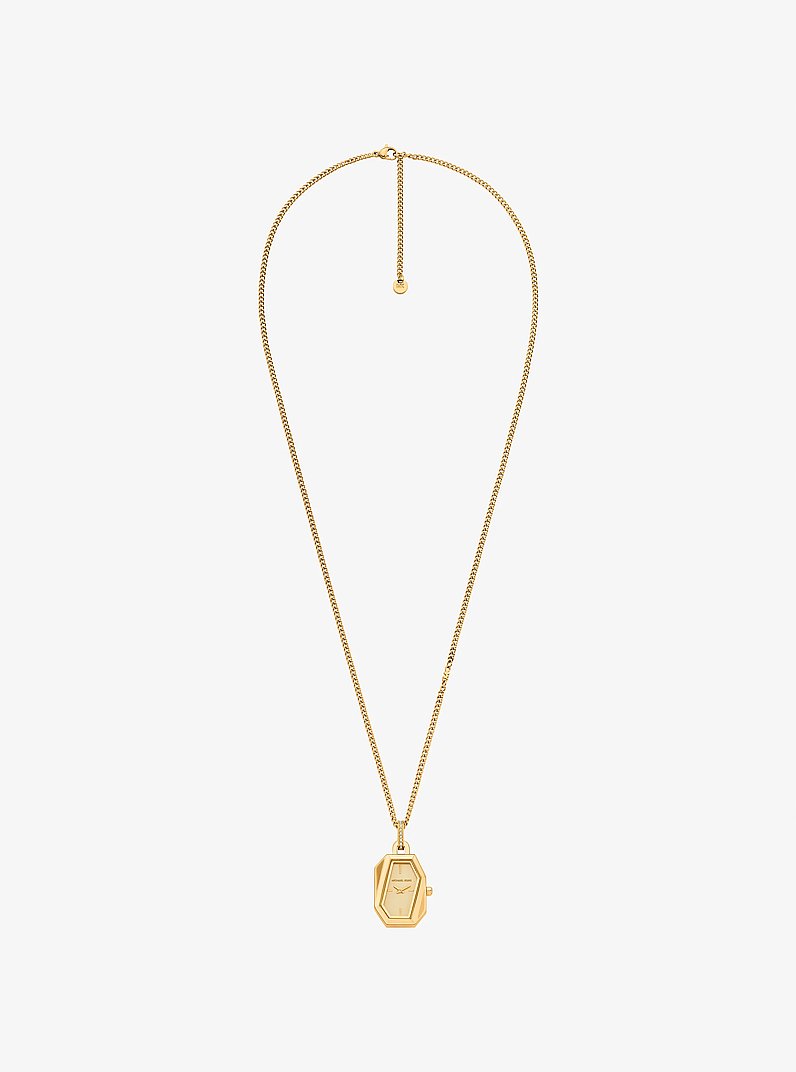 Collana Suri tonalit&agrave; oro con orologio in ORO | Michael Kors