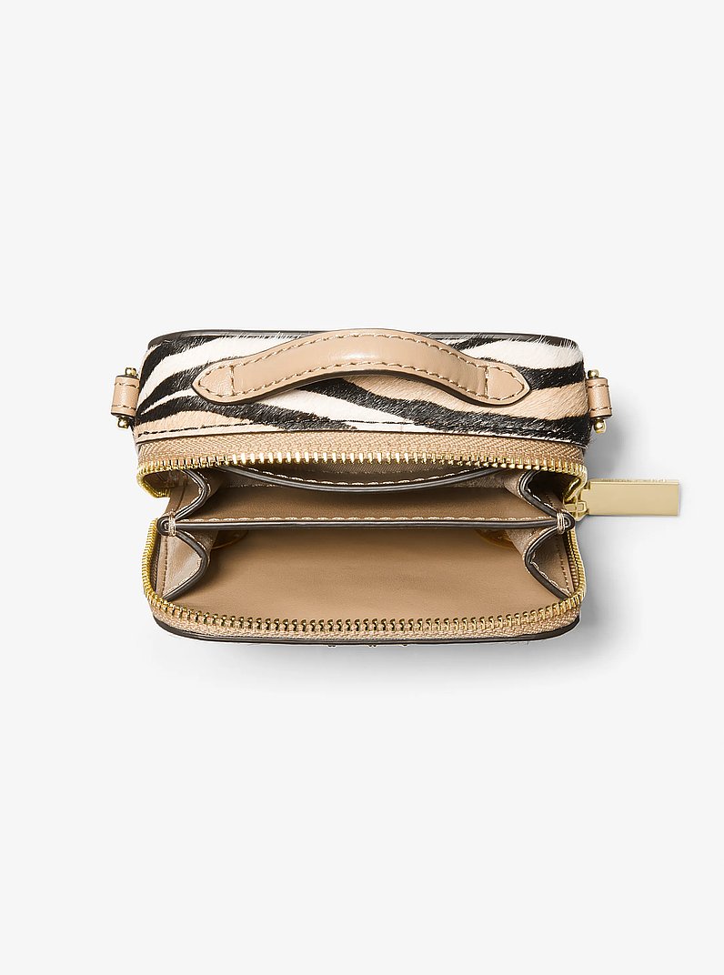 Estelle Micro Tiger Print Calf Hair Crossbody Bag