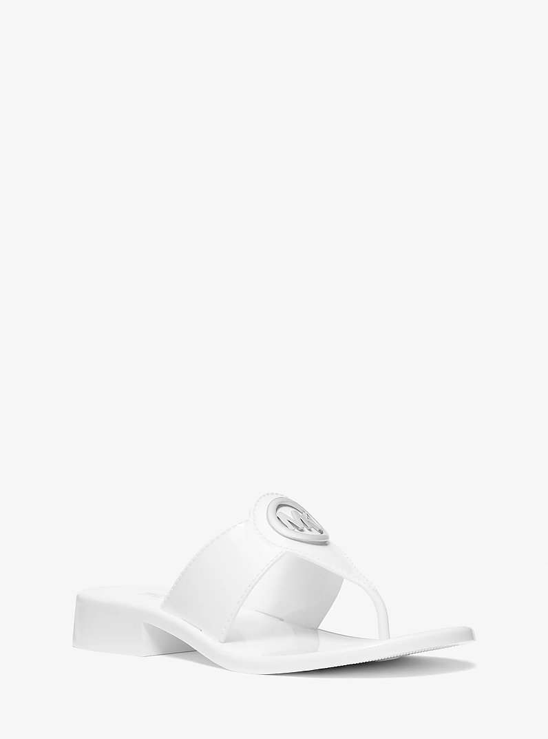 Hannah Jelly T-Strap Sandal in OPTIC WHITE | Michael Kors
