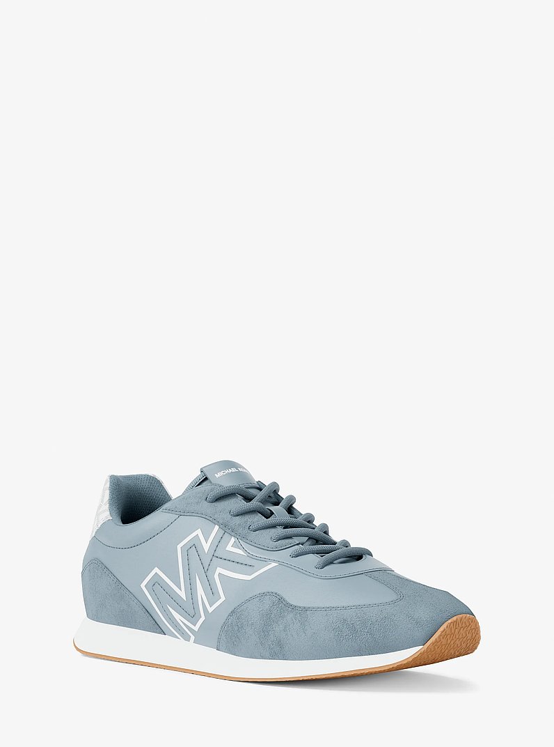 Essex Mixed-Media Trainer in PALE OCEAN | Michael Kors