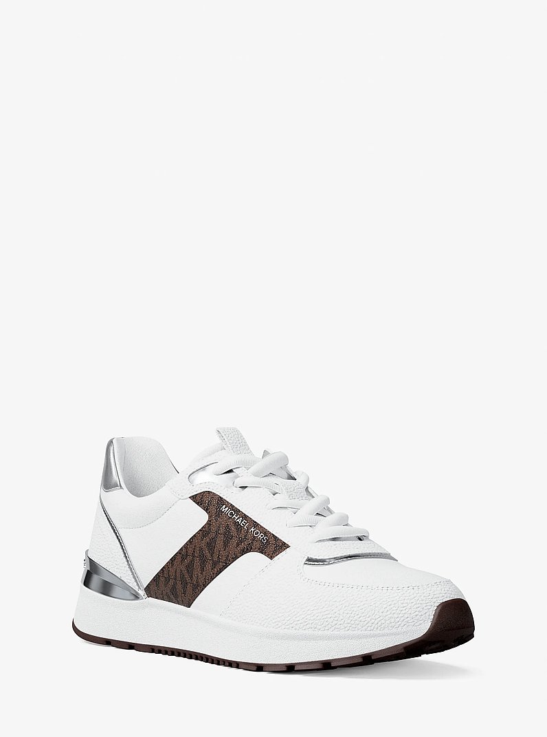 Remy Mixed-Media Trainer in OP WHT/BROWN | Michael Kors