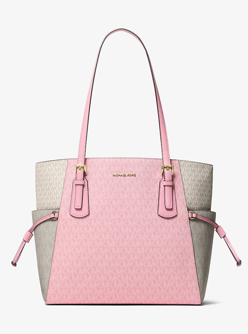 Voyager Large Color-Block Signature Logo Tote Bag in CRNTION MLTI | Michael Kors