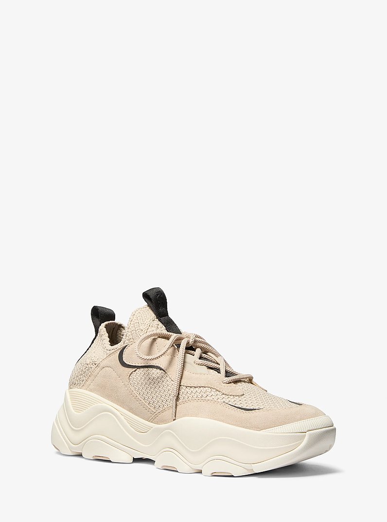 Atlas Stretch Knit Trainer in LIGHT SAND | Michael Kors