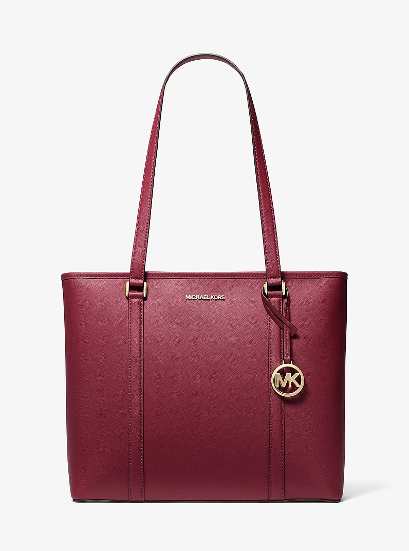 Bolso tote Sady mediano de cuero saffiano