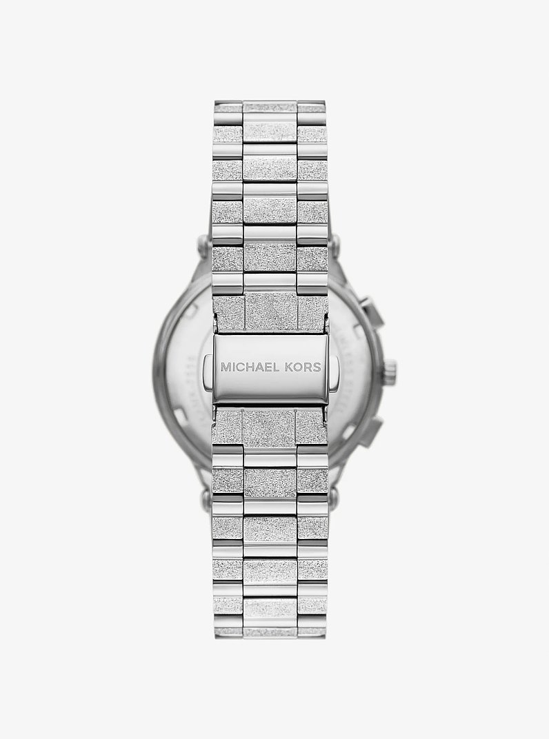 Oversized Billie Frosted Silver-Tone Watch in SILVER | Michael Kors