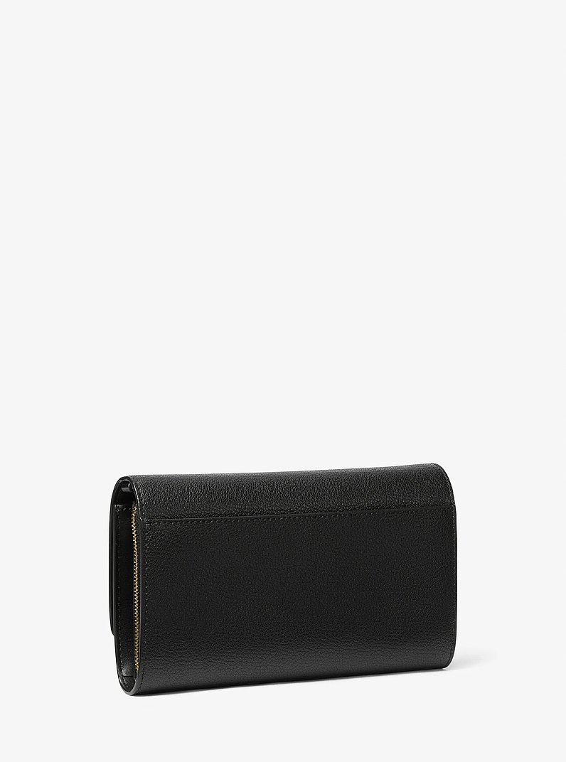 Jet Set Large Leather Crossbody Bag in BLACK | Michael Kors