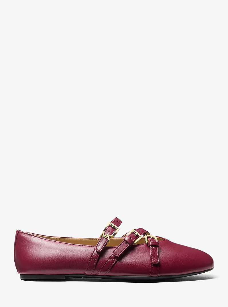 Indy Flex Leather Ballet Flat in MULBERRY | Michael Kors