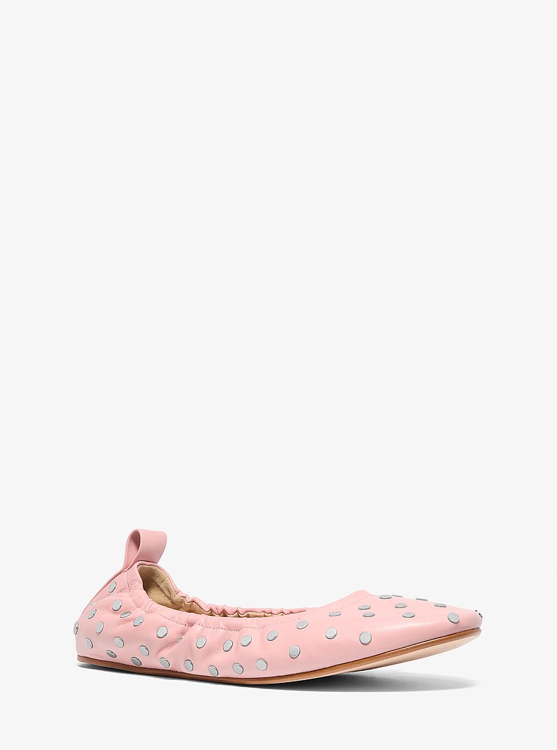Amy Studded Leather Ballet Flat in SMOKEY ROSE | Michael Kors