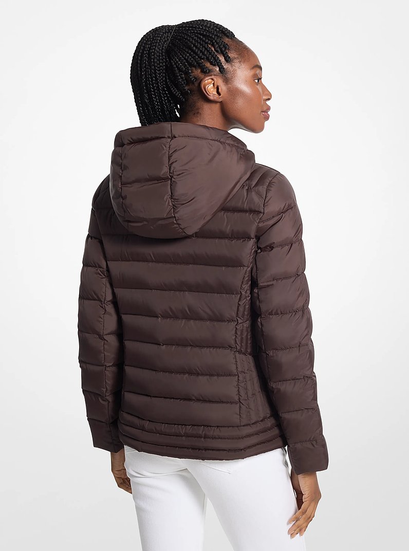 Hooded Puffer Jacket in CHOCOLATE | Michael Kors