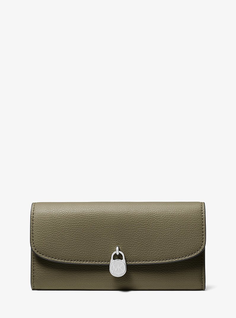 Billetera continental Hamilton grande de cuero in OLIVA | Michael Kors