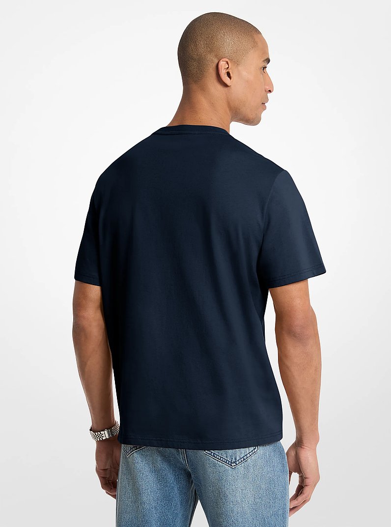 KORS Cotton Jersey T-Shirt in MIDNIGHT | Michael Kors