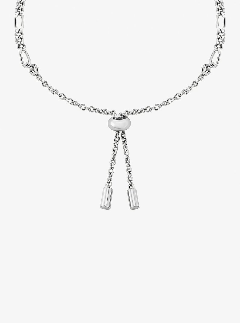 Pav&eacute; Logo Pendant Slider Bracelet in SILVER | Michael Kors