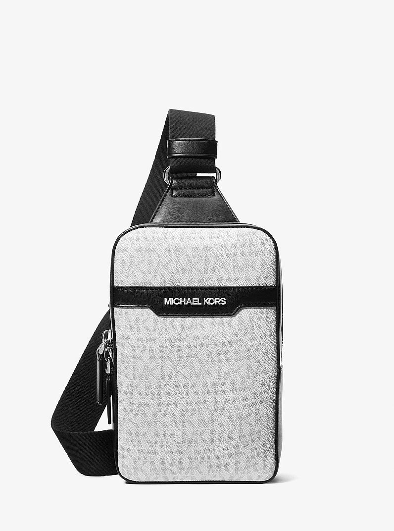 Ri&ntilde;onera Cooper mediana con logotipo de la marca in BLANCO BRILLANTE | Michael Kors