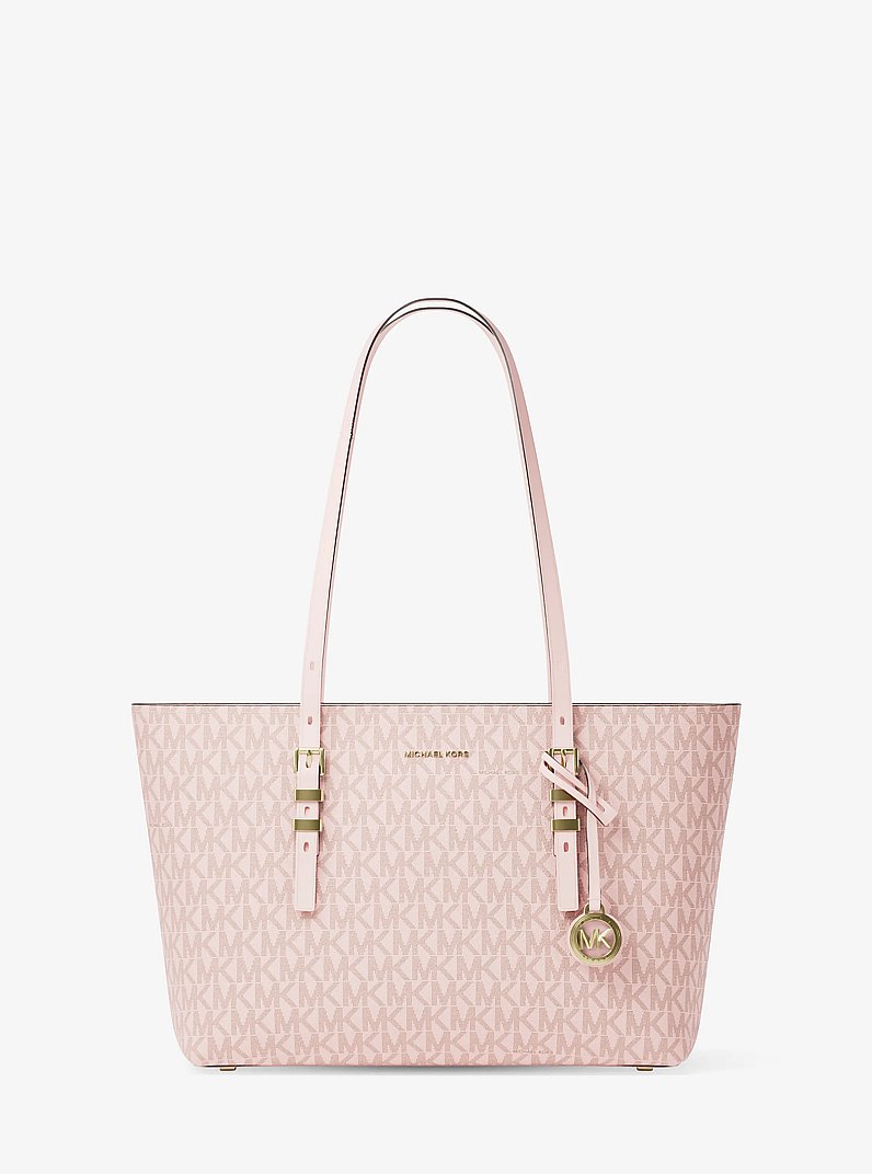 Borsa tote Quinn media in pelle e stampa logo in BALLET | Michael Kors