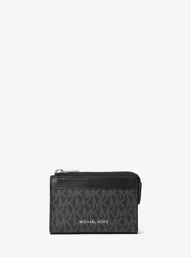 Cooper Small Signature Logo Zip Pouch in BLACK - Sale | Michael
