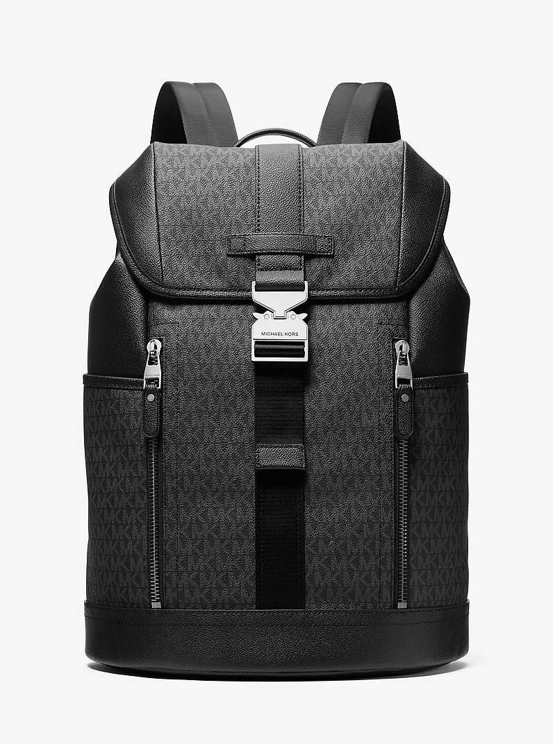 Sac &agrave; dos aviateur Hudson &agrave; logo Signature in NOIR | Michael Kors