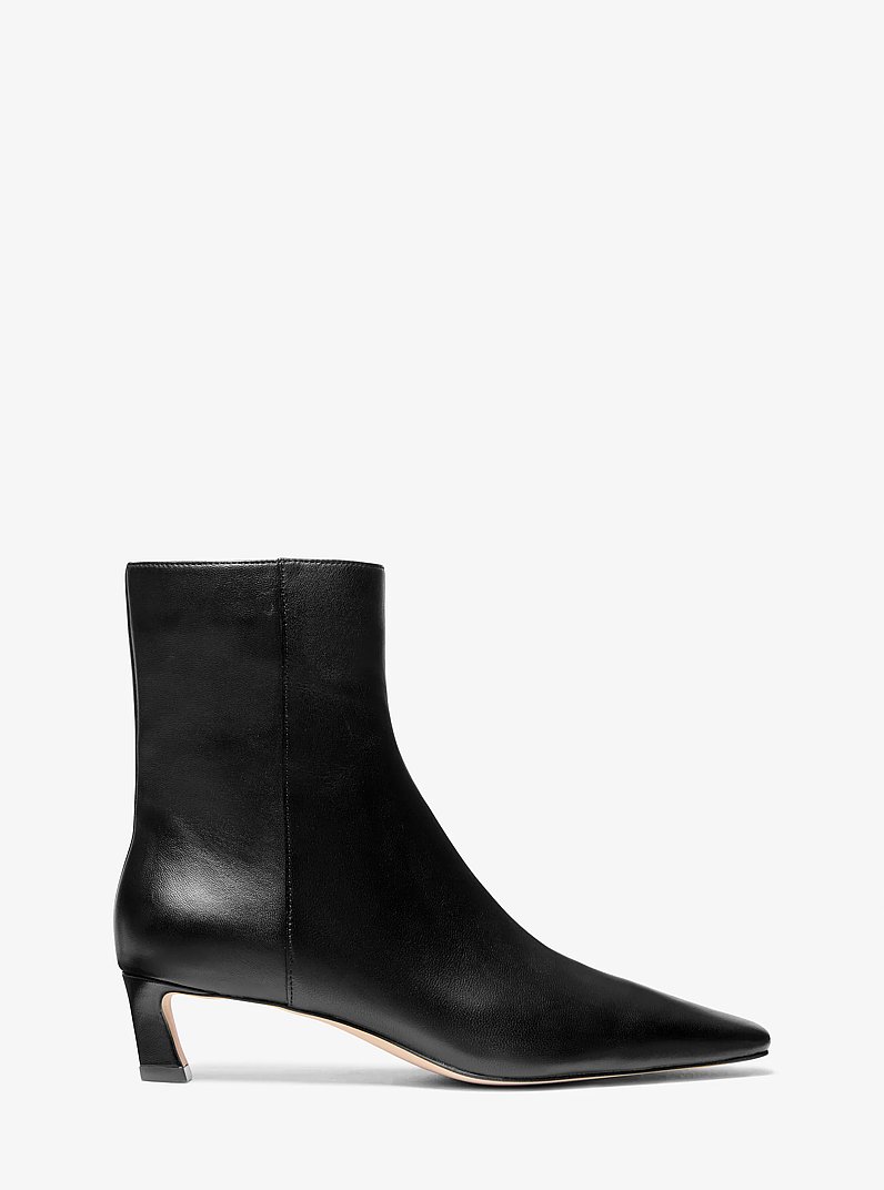 Cosmo Leather Kitten Boot in BLACK | Michael Kors