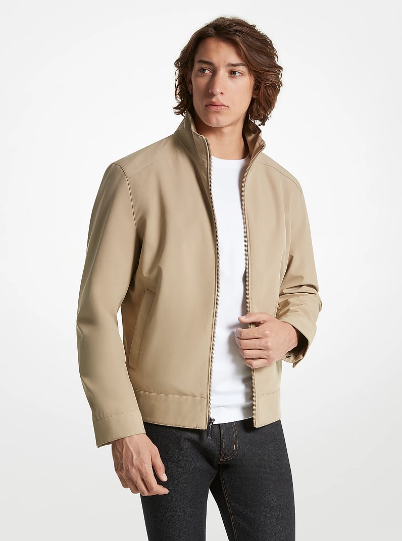 Kilkenny Mixed-Media Jacket in KHAKI | Michael Kors