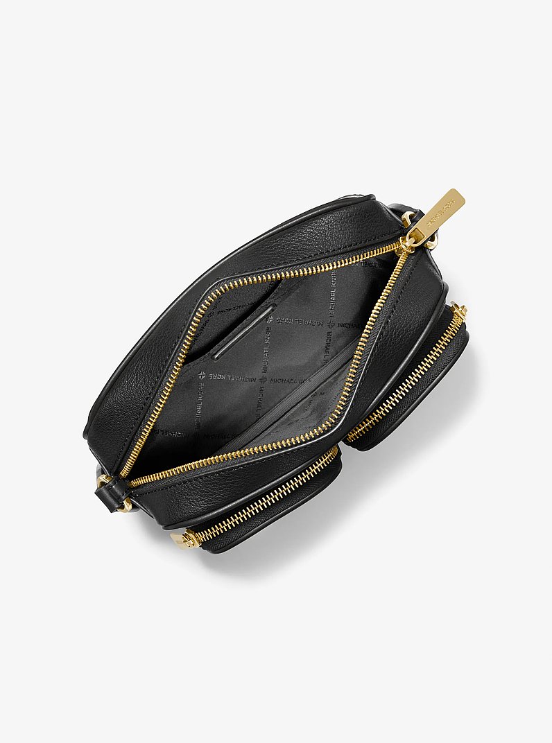 Sac &agrave; bandouli&egrave;re Jet Set de taille moyenne en cuir avec &eacute;tui pour AirPods&nbsp;Pro&reg; d'Apple in NOIR | Michael Kors