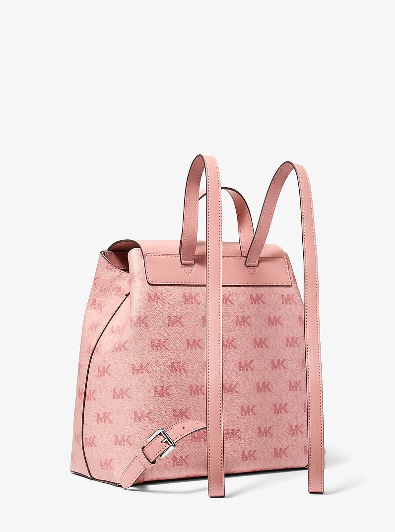 Maya Medium Signature Logo Backpack in SUNSET ROSE | Michael Kors