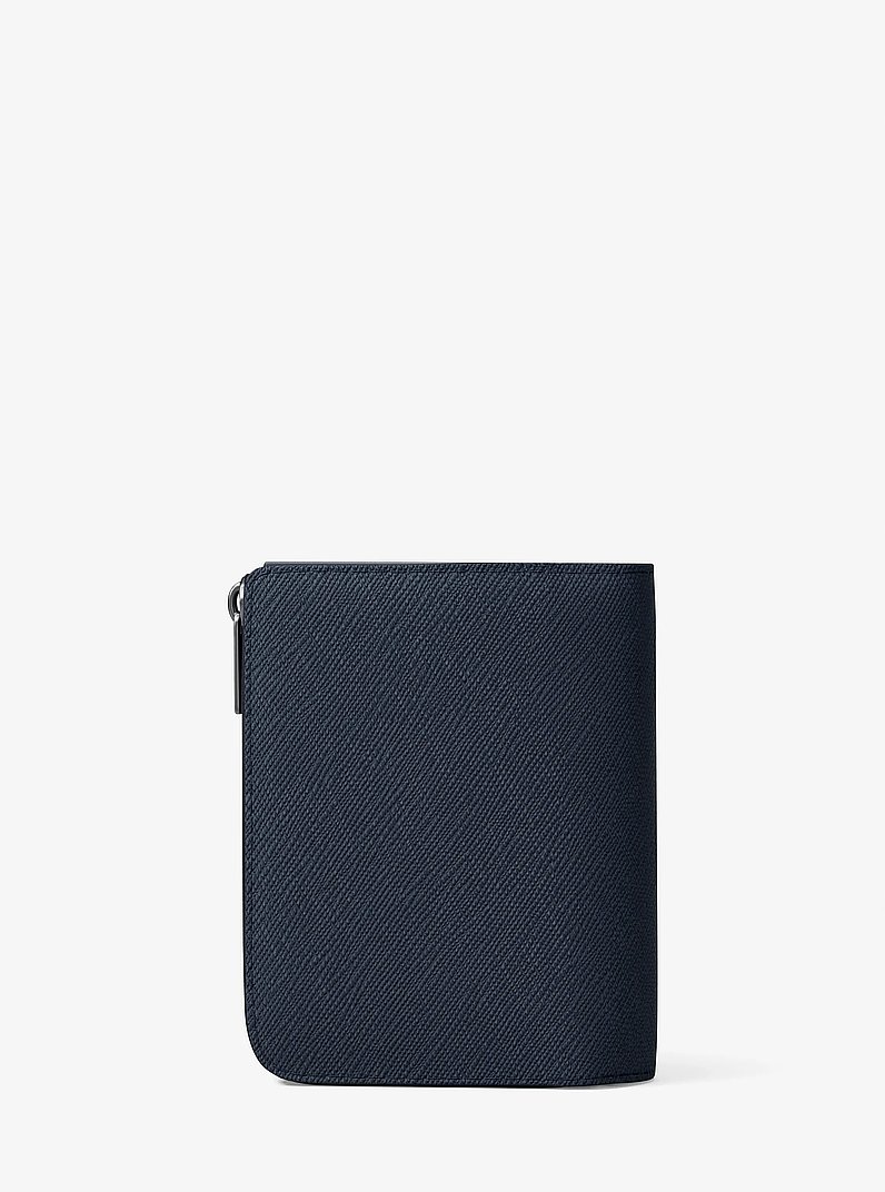 Cooper Saffiano Leather Folio Wallet in NAVY | Michael Kors
