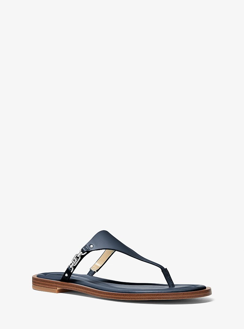 Daniella Leather Sandal in NAVY | Michael Kors