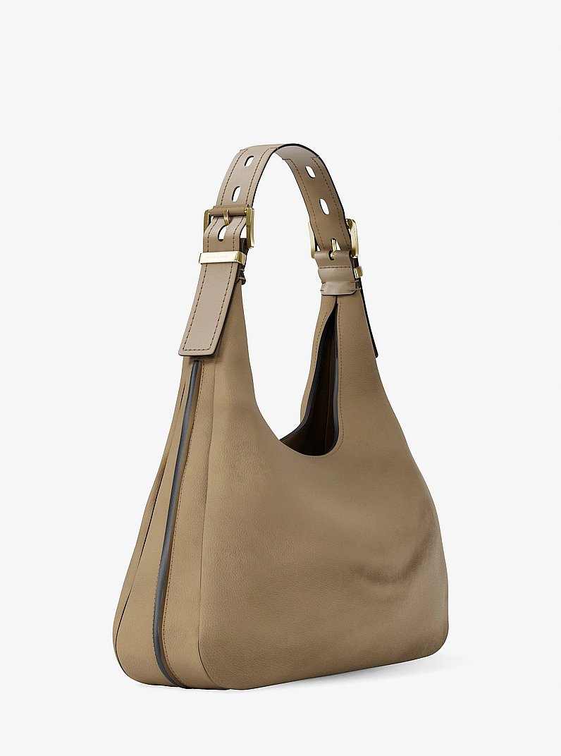 Borsa hobo Nolita grande in nabuk in CRETA | Michael Kors