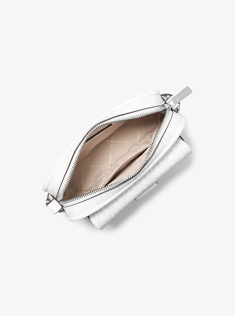 Bradshaw Extra-Small Signature Logo Camera Crossbody Bag in OPTIC WHITE | Michael Kors