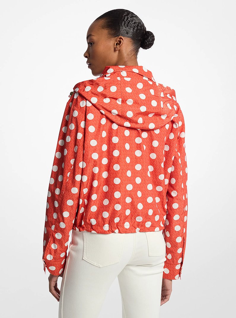 Polka Dot Signature Logo Cir&eacute; Jacket in RED CLAY | Michael Kors