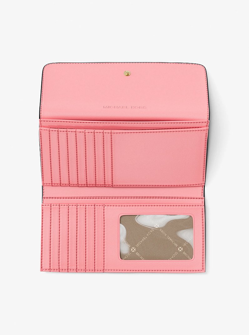 Jet Set Large Signature Logo Tri-Fold Wallet in CRNTION MLTI | Michael Kors