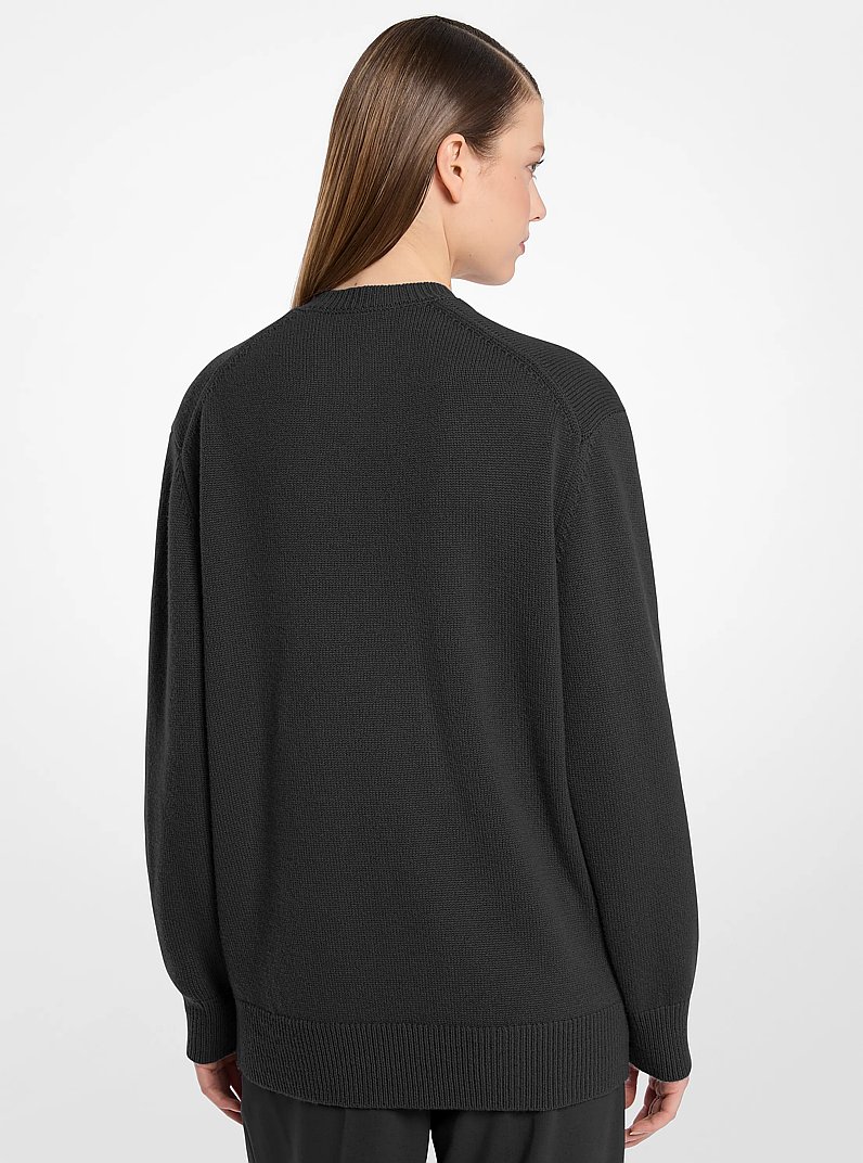 Cashmere V-Neck Sweater in BLACK | Michael Kors