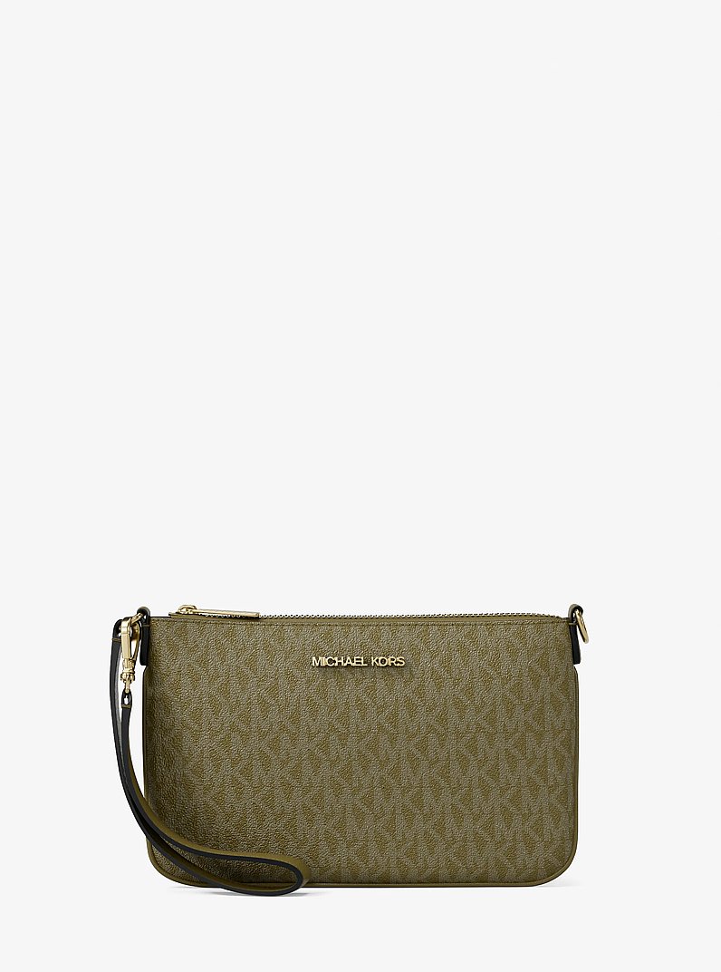 Jet Set Small Signature Logo Convertible Wristlet in OREGANO | Michael Kors