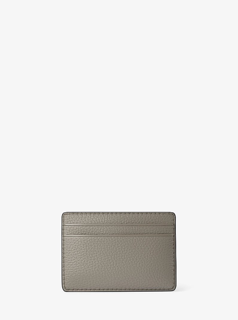 Jet Set Pebbled Leather Card Case in BIRCH | Michael Kors