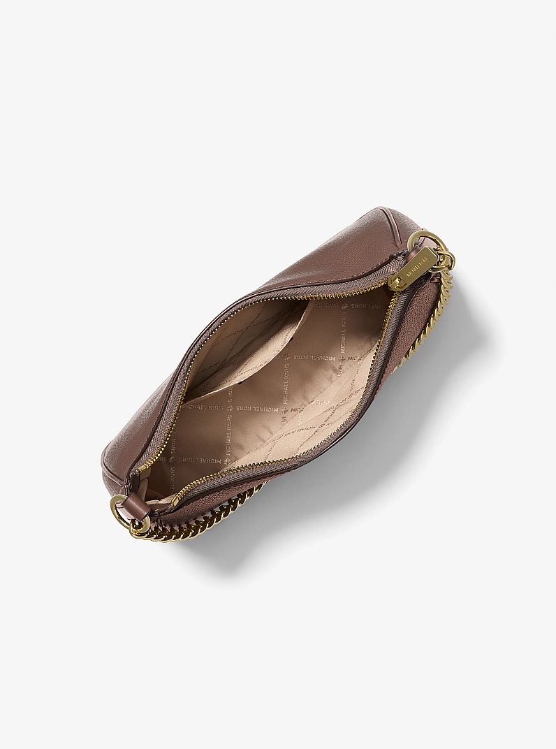 Jet Set Large Pebbled Leather Convertible Crossbody Bag in NUTMEG | Michael Kors