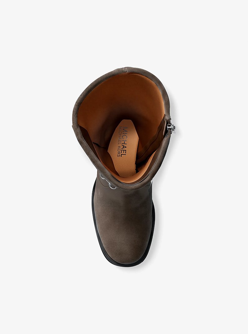 Kacey Polyester Microsuede Boot in MUSHROOM | Michael Kors