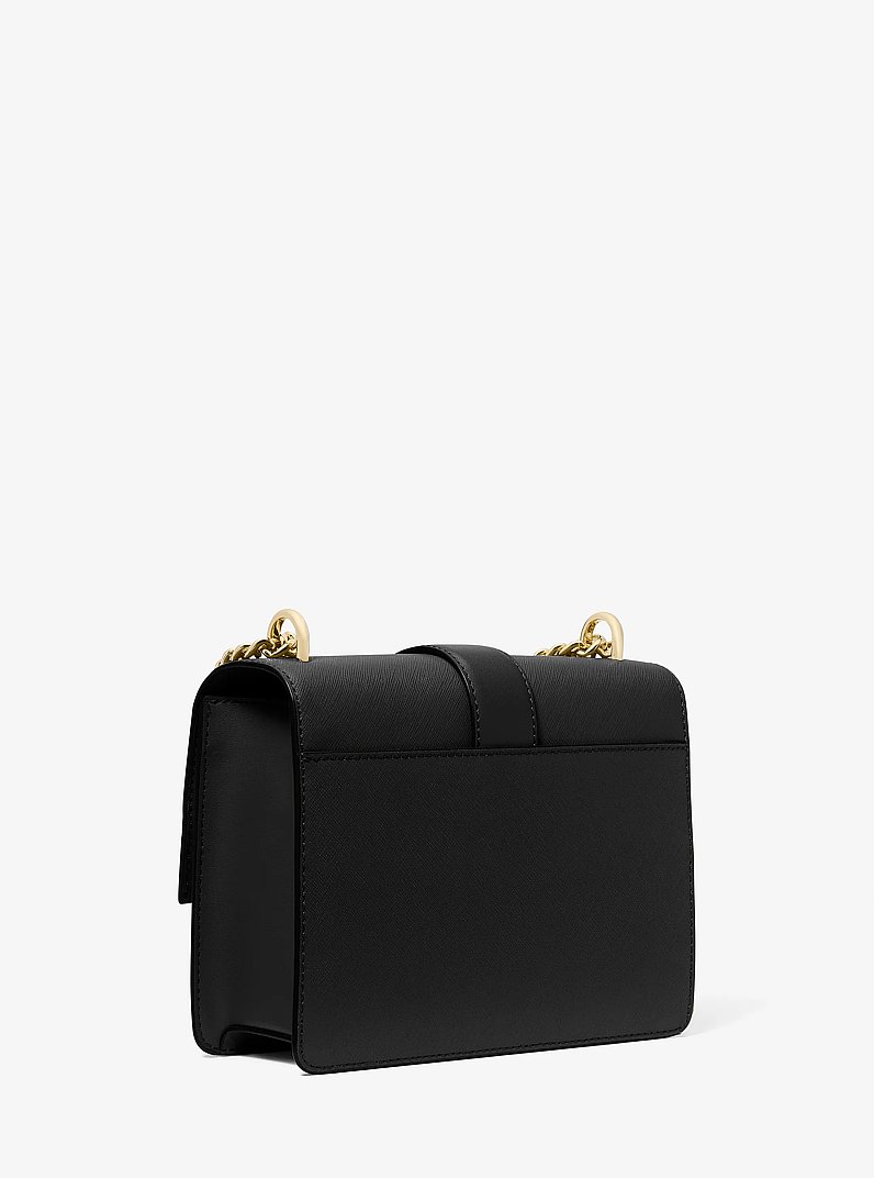 Greenwich Small Saffiano Leather Crossbody Bag in BLACK - Sale