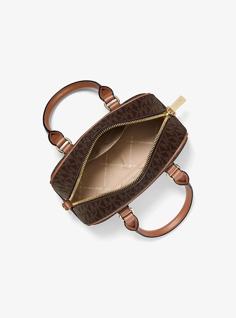 Thompson Extra-Small Signature Logo Convertible Satchel in BROWN