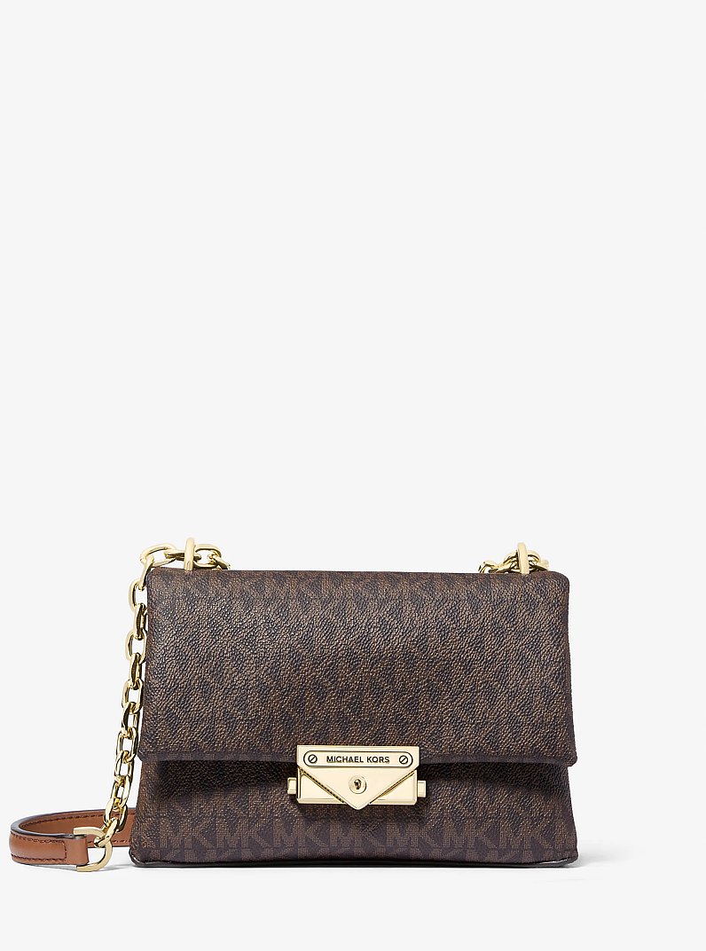 Cece Small Logo Shoulder Bag in BROWN | Michael Kors